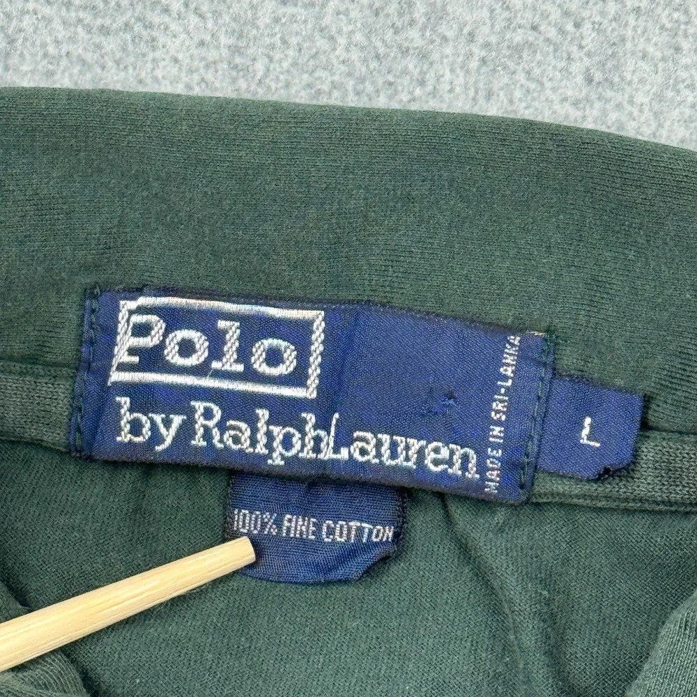 Vintage Polo Ralph Lauren Sweater Mens Large Green Long Sleeve Pullover 90S